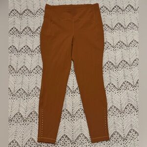 Lululemon Copper High Waisted Like New Leggings Side Pockets Women’s Size 12